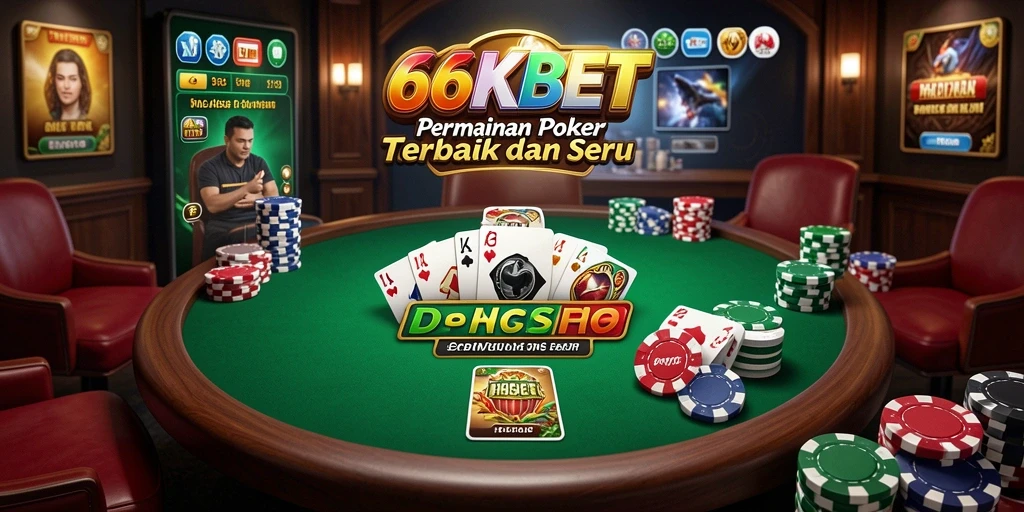 Screenshot gameplay Poker 66KBET yang mendebarkan dan seru.