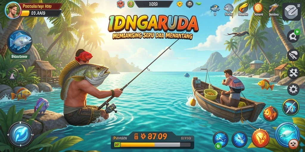 Tangkapan besar di lautan dengan gameplay memancing yang mendebarkan.