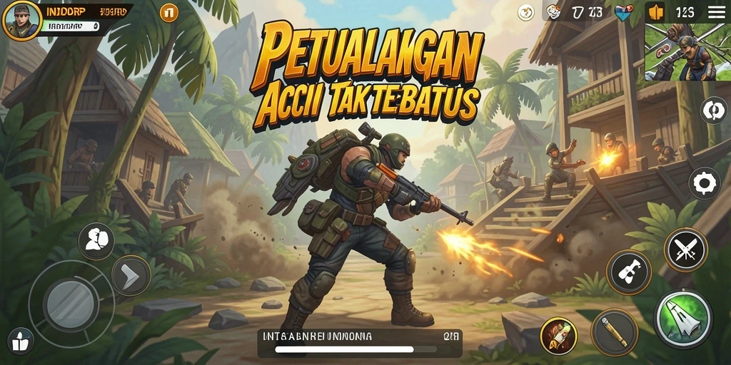 Tampilan gameplay INDORP yang mendebarkan dan penuh aksi.