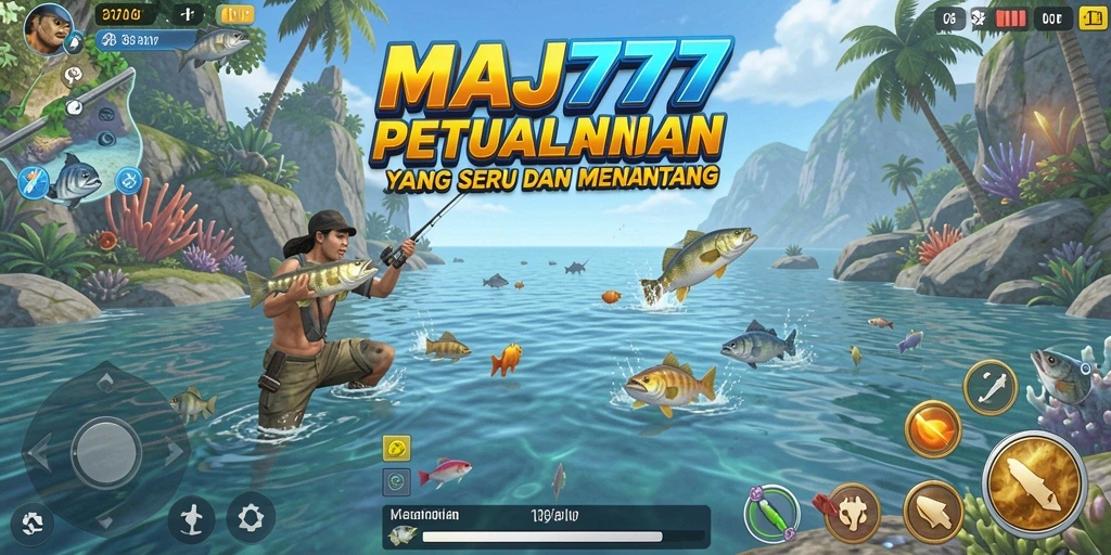 Tangkapan besar dalam aksi gameplay Fishing MAJ777.