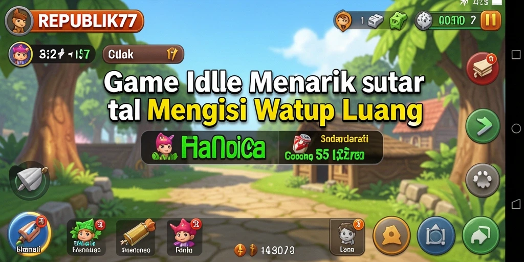 Tampilan gameplay menarik dari REPUBLIK77 yang memudahkan manajemen sumber daya.