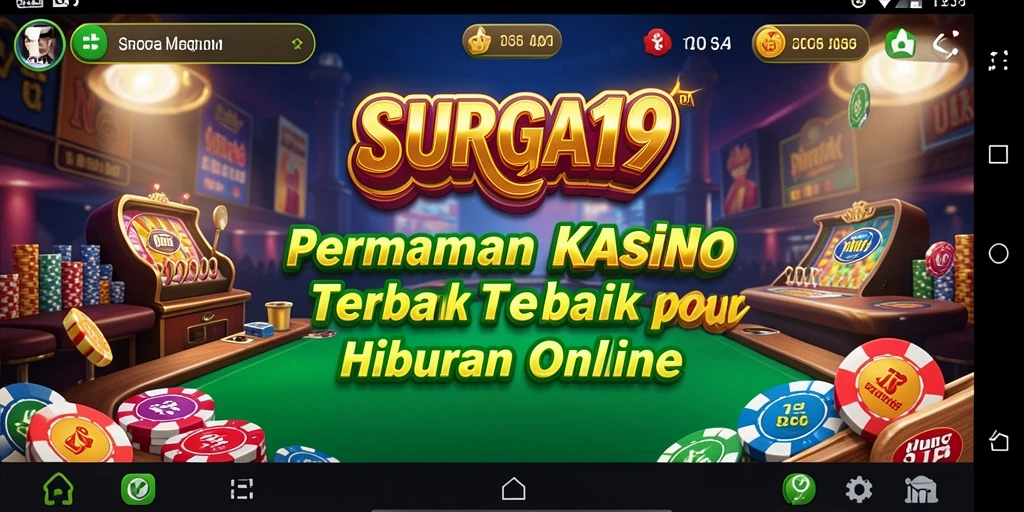 Screenshot menunjukkan gameplay seru dari permainan kasino SURGA19.
