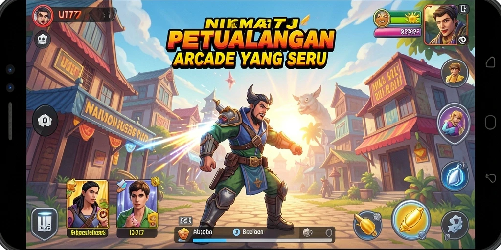 Screenshot UT77 menampilkan gameplay Arcade yang mengasyikkan